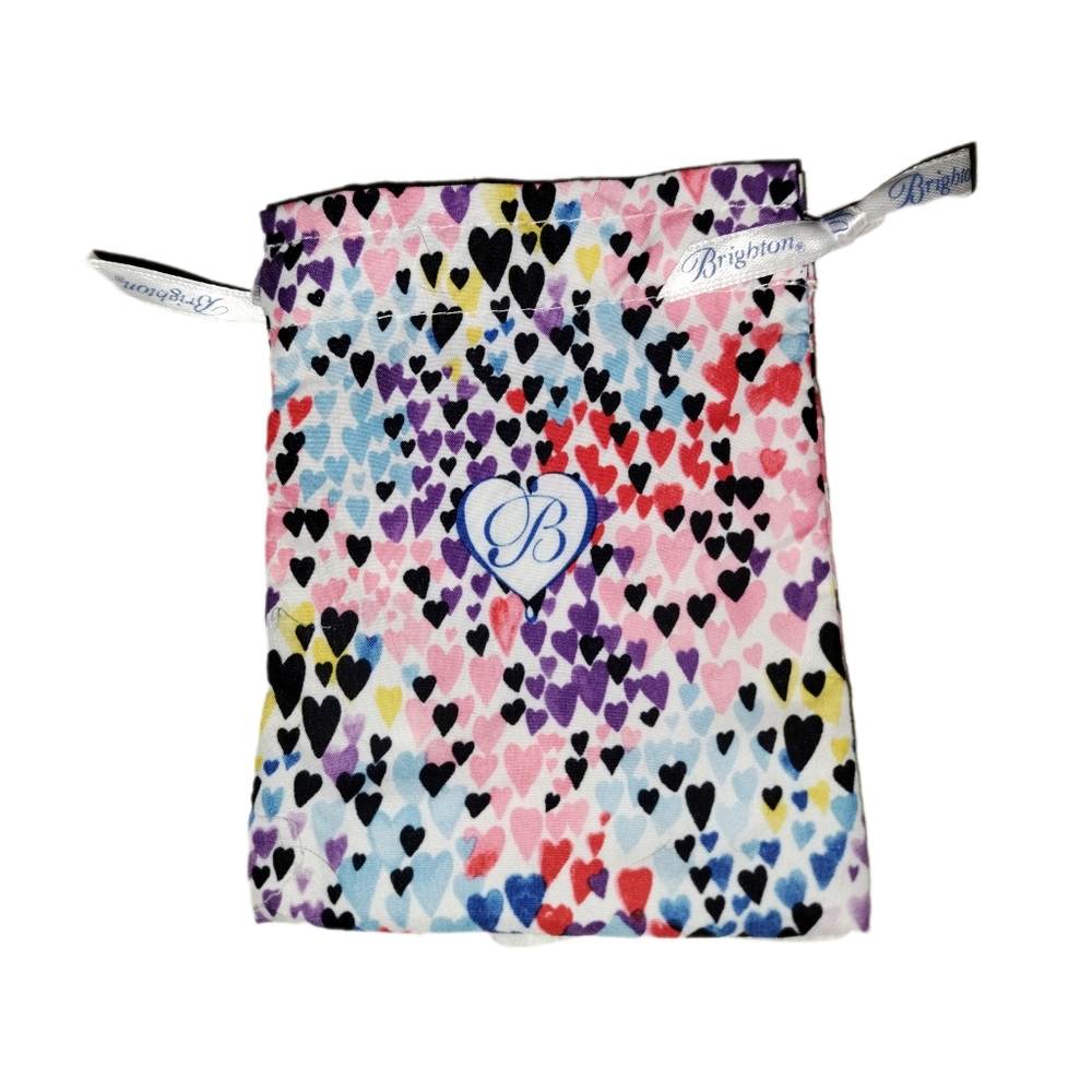 Brighton Multicolored Hearts Drawstring Jewelry Dust Bag